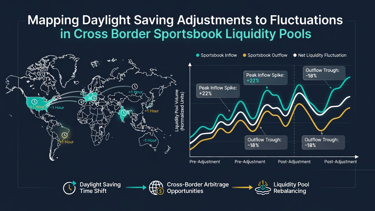 Heatmap of sportsbook activity across time zones before and after daylight saving changes